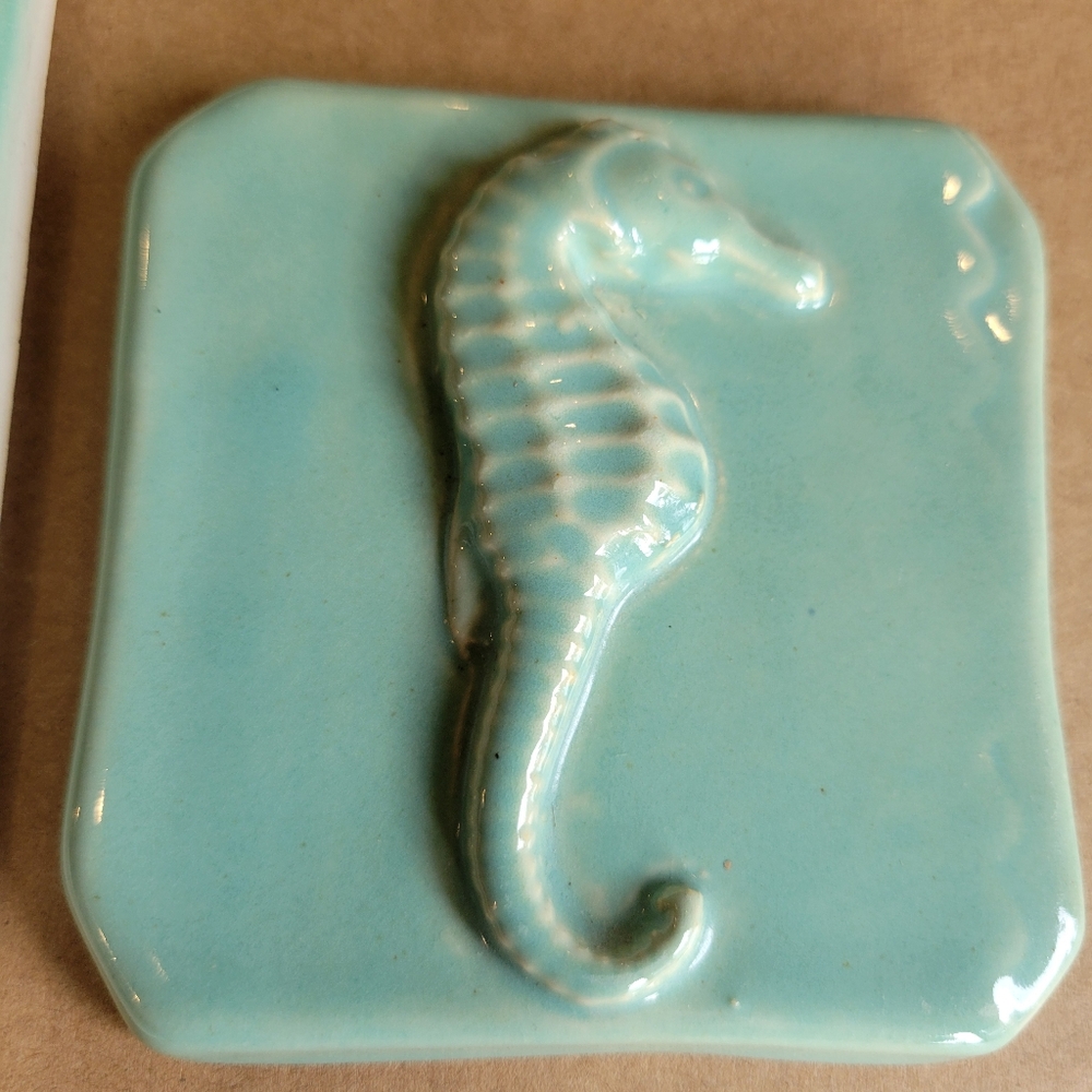 Vintage Tyge Handmade Wall Tile Set- Made In Traverse City Michigan Ceramic - Picture 2 of 16